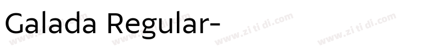 Galada Regular字体转换